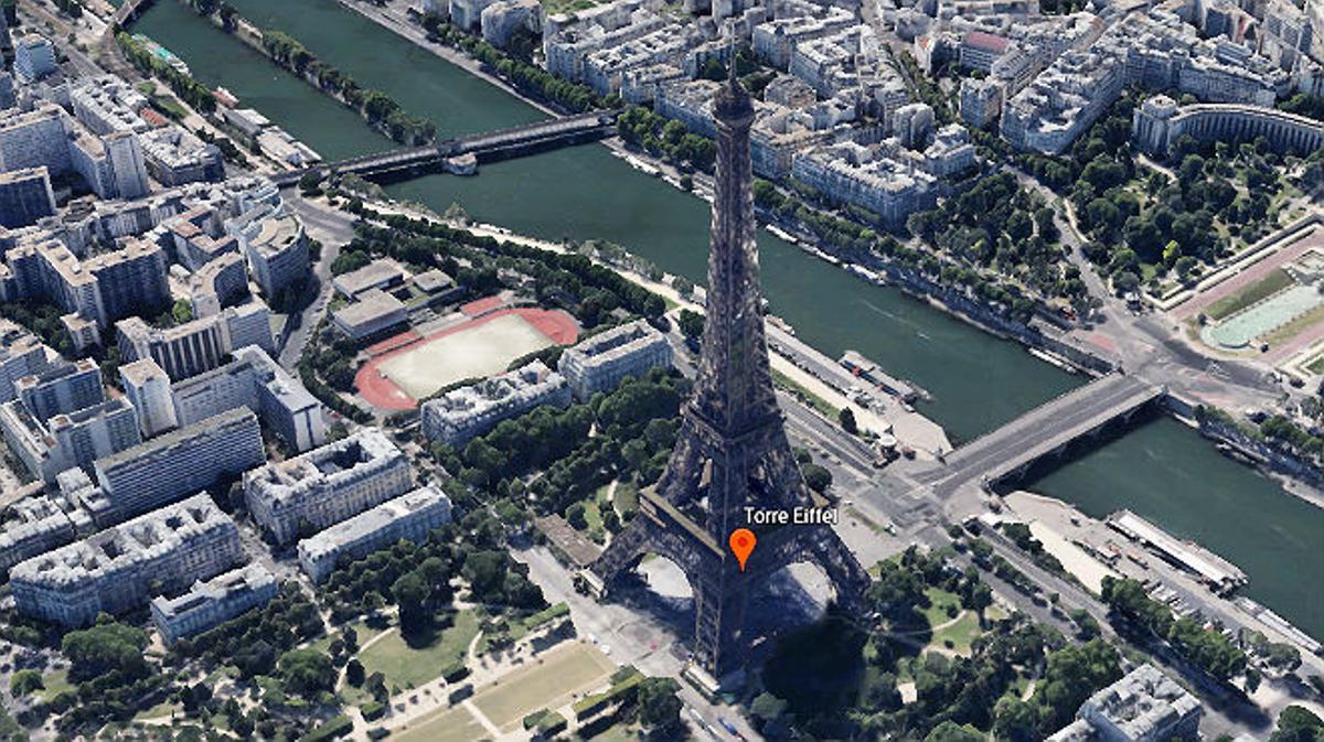 La Torre Eiffel desde Google Earth