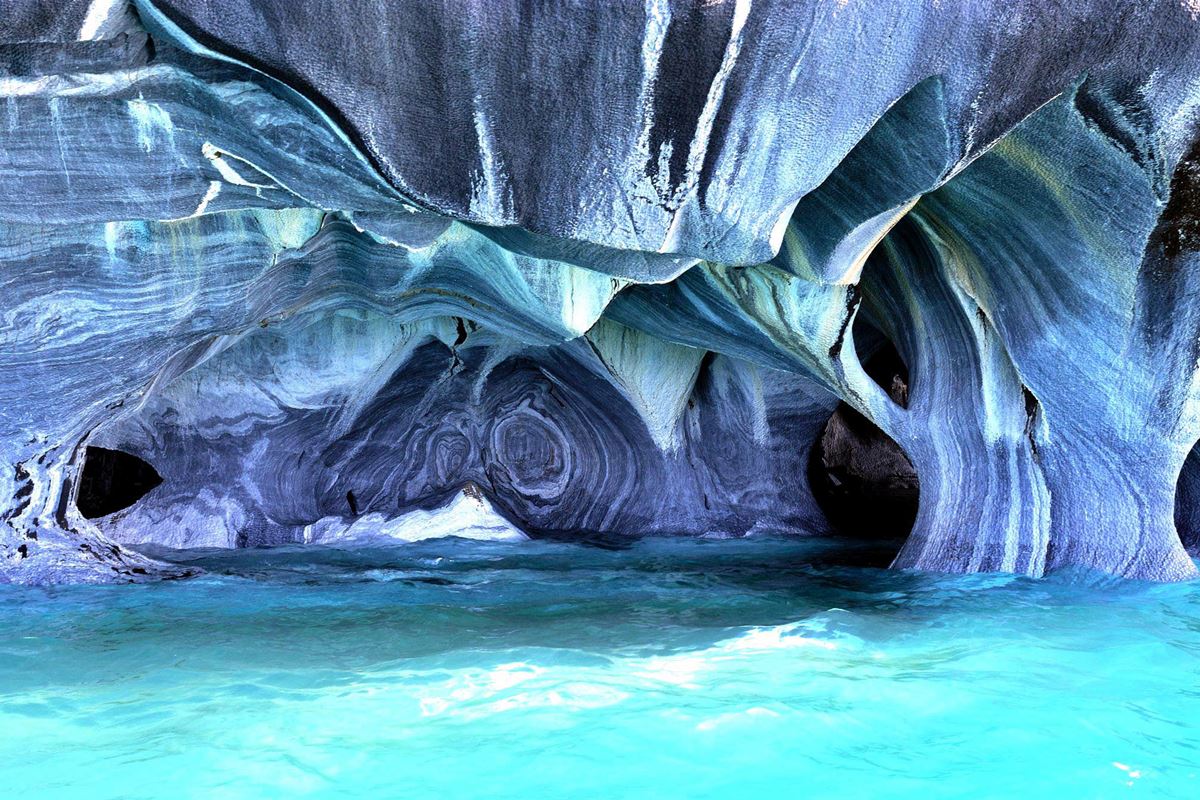 Las impresionantes cavernas de mármol de la Patagonia chilena