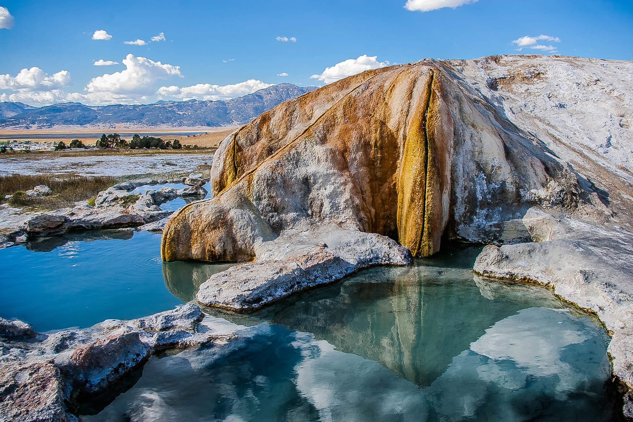 Travertine hot springs