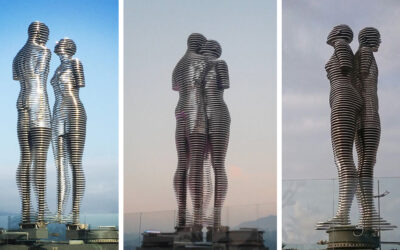 La estatua en movimiento que representa una trágica historia de amor