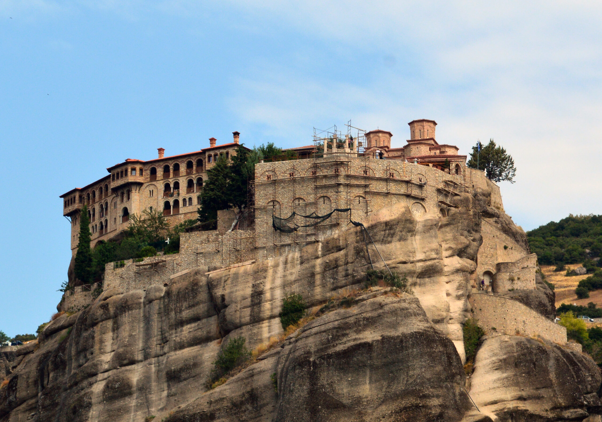 Uno de los históricos monasterios ortodoxos ubicados en las formaciones rocosas de Meteora, en el centro de Grecia